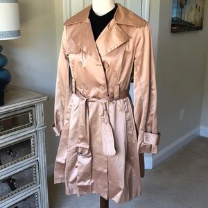 NWT Bebe Trench Coat Champagne M
